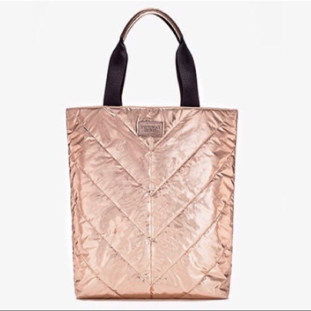 Victoria Secret Rose Gold Tote Bag - Picture 2 of 5